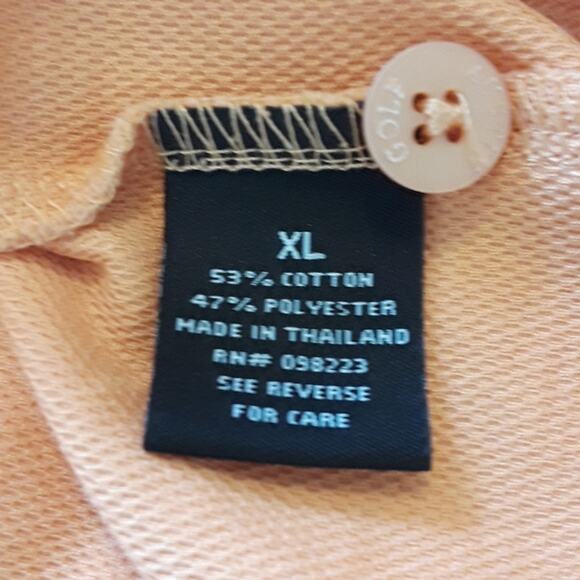 Mens Sz XL Orange Cool Skin Moisture Wicking Breathable SS Polo Golf Shirt - Picture 5 of 11